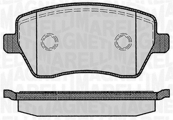 MAGNETI MARELLI stabdžių trinkelių rinkinys, diskinis stabdys 363916060347